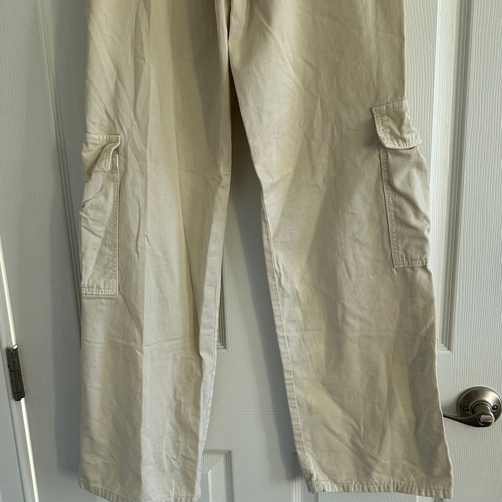 Zara Cream Cargo Pants - Picture 4 of 10